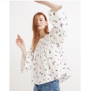 Madewell top sweet neck blossom